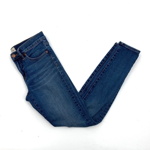 J. CREW Mid Rise Medium Wash Skinny Denim Blue Jeans Size 26 - Picture 1 of 10